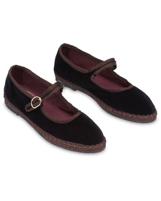 Flabelus Black Velvet Mary Jane