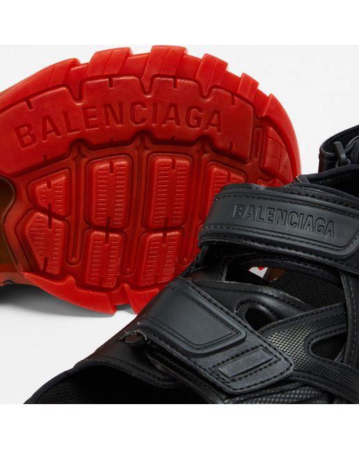 Balenciaga Black Track Sandals for men