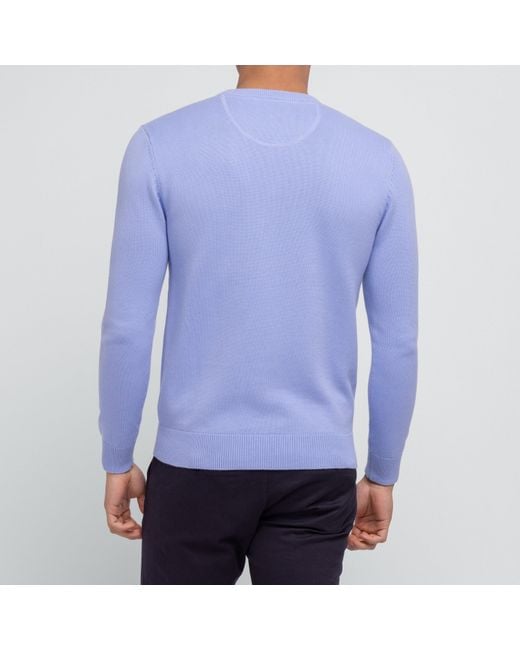 Eden Park Blue Crew Cotton Jumper for men