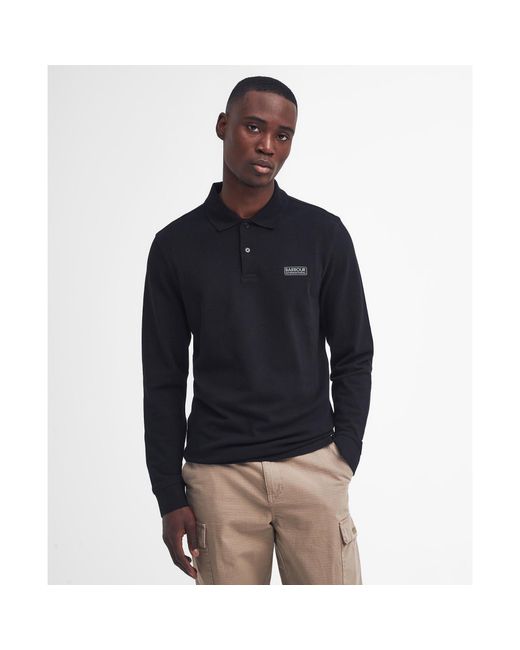 Barbour Blue Long Sleeve Polo Shirt for men
