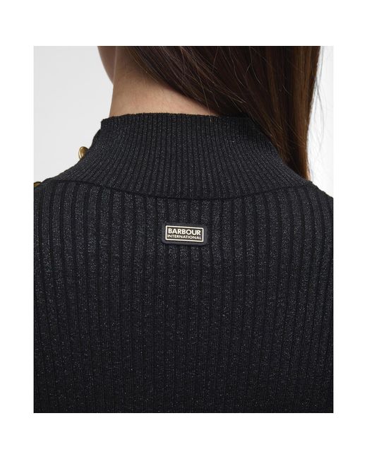 Barbour Black Stella Ribbed Jumper