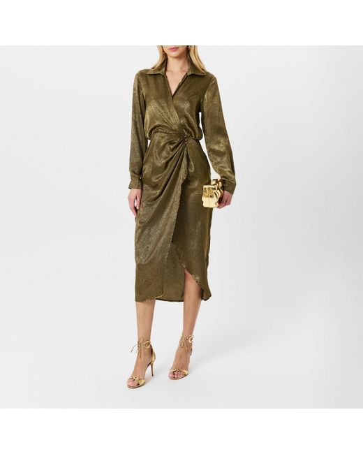 AX Paris Green And Wrap Shirt Midi Dress