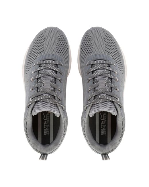 Regatta Gray Marine Woven Knit Classic Low-Top Trainers