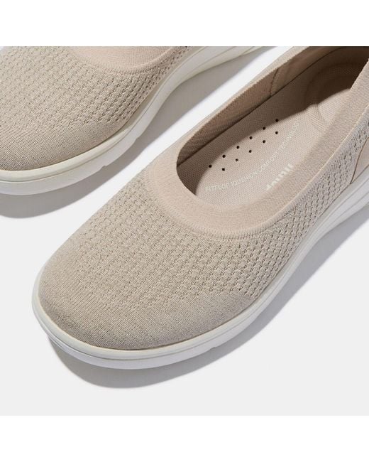 Fitflop Natural Super-Q Knit Ballet Flats