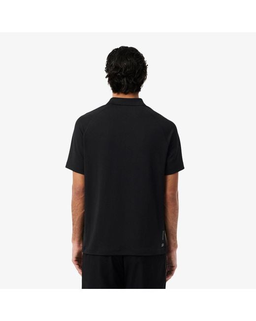 Lacoste Black Short Sleeve Performance Polo Shirt for men