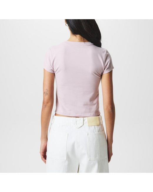 DKNY White Logo Crop Top