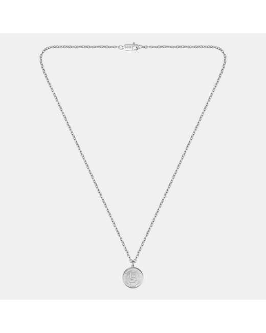 Boss Metallic Gents Double B Medallion Necklace And Bracelet for men