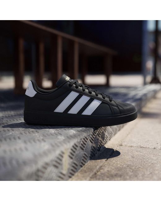 Adidas Black Street Talk Low-Top Trainers for men