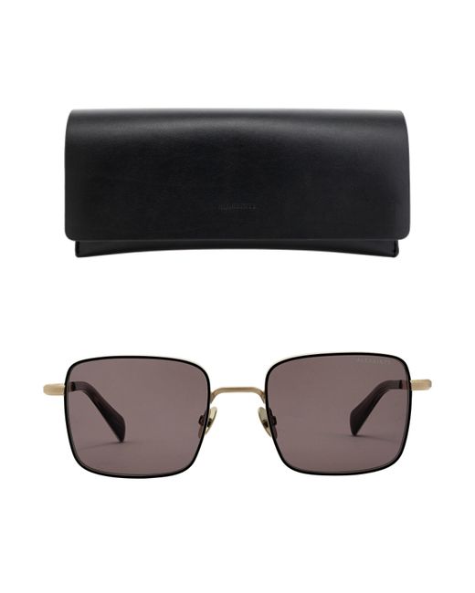 AllSaints Brown Angular Square Sunglasses for men