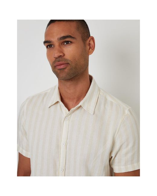 Threadbare Gray Coppice Short-Sleeve Patterned Shirt for men