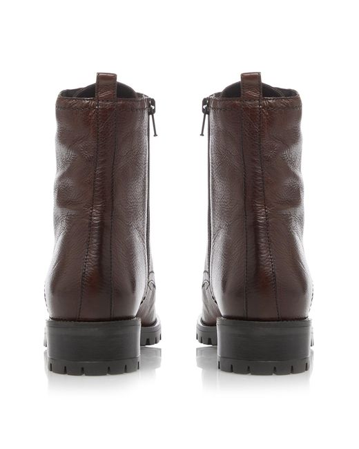 Dune Brown Prestone Ankle Boots