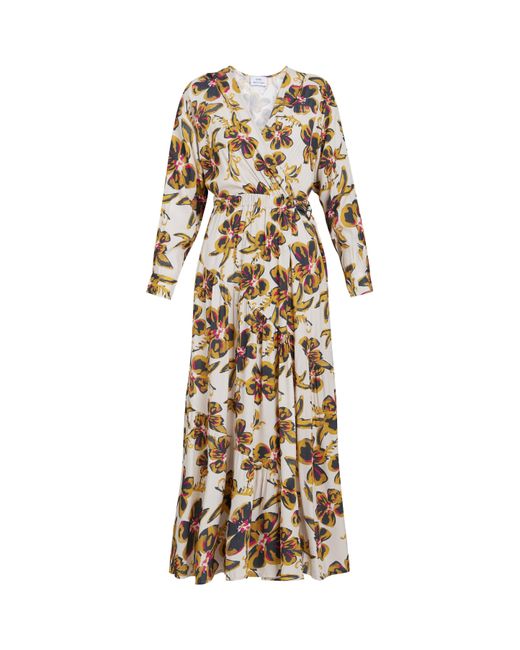 Gina Bacconi Natural Rosalee Belted Fit And Flare Dress