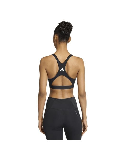 Adidas Black Tlrdreact Training High-Support Bra