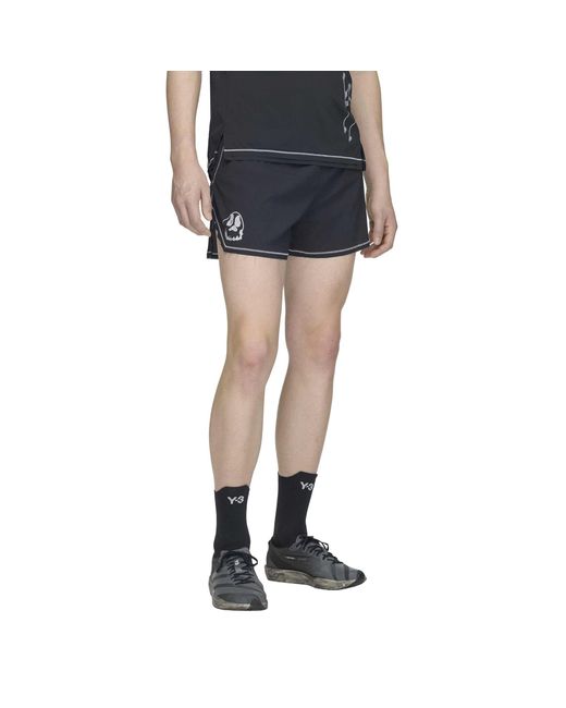 Y-3 Black X Chito Graphic Running Shorts for men