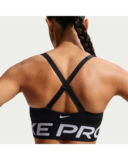 Nike Black Pro Indy Plunge Medium-Support Padded Sports Bra