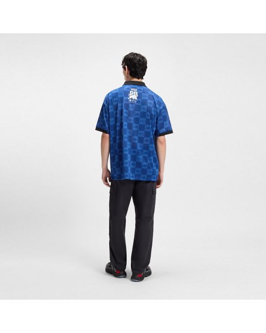 HUGO Blue Vcarb Short Sleeve Polo Shirt for men