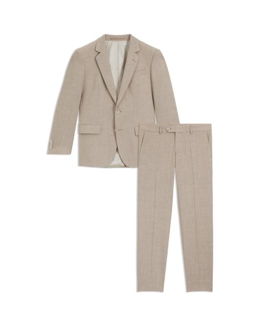 Boss Natural Double Breasted Slim-Fit Suit for men