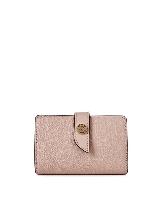 MICHAEL Michael Kors Pink Black Small Tab Compact Pocket Wallet
