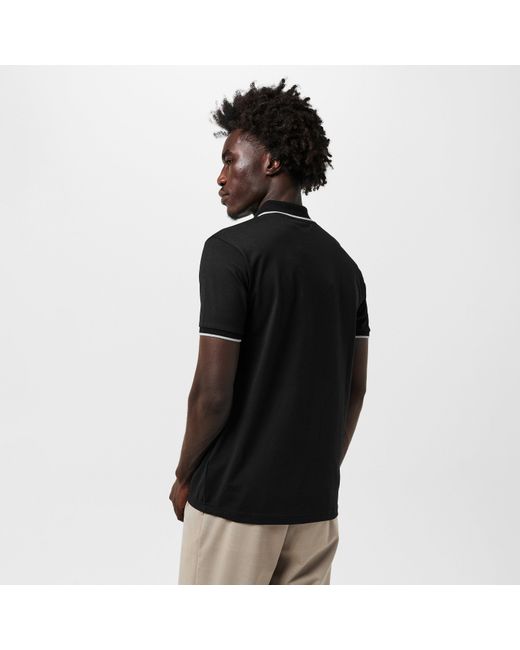 Mallet Black Breathable Soft-Touch Short Sleeve Polo Shirt for men