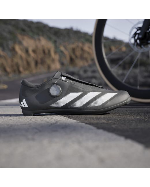 Adidas Black Tempo Stripes Boa Road Cycling Shoes for men