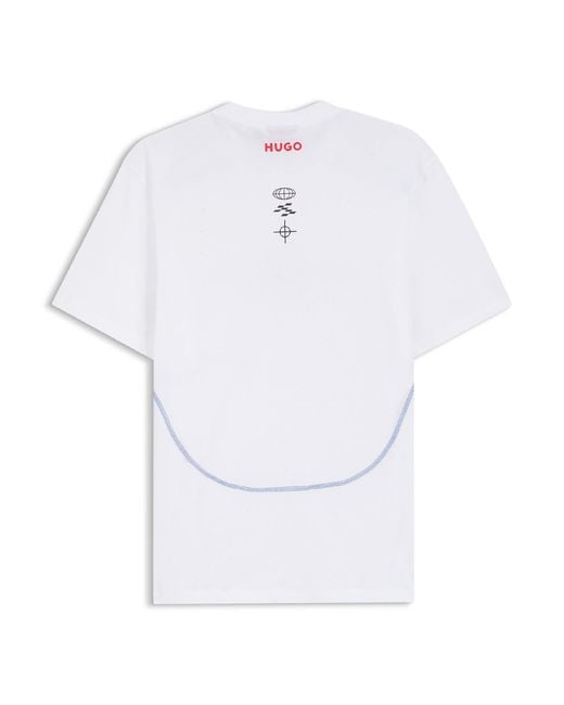 HUGO White Vcarb Tee_01-Rb for men