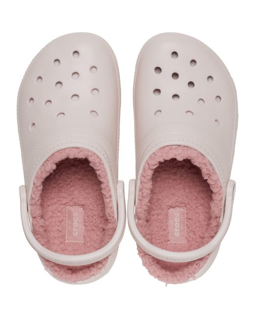 CROCSTM White Classic Lined Mule Slippers