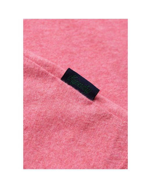 Superdry Pink Chest Logo T Shirt for men