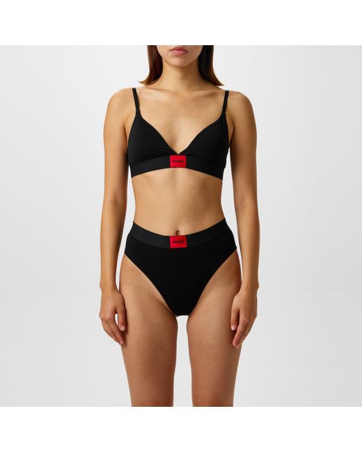 HUGO Black Stretch Cotton Briefs
