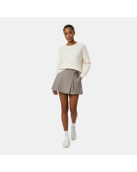 Jack Wills White Loose Knit Crew Neck Jumper