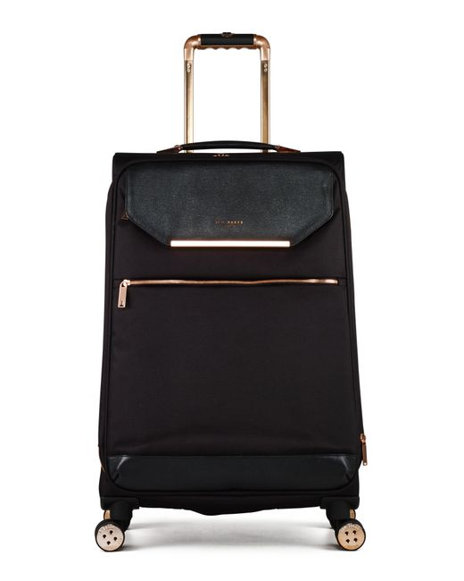 Ted Baker Ladies Albany Black 4 Wheel Soft Medium Suitcase