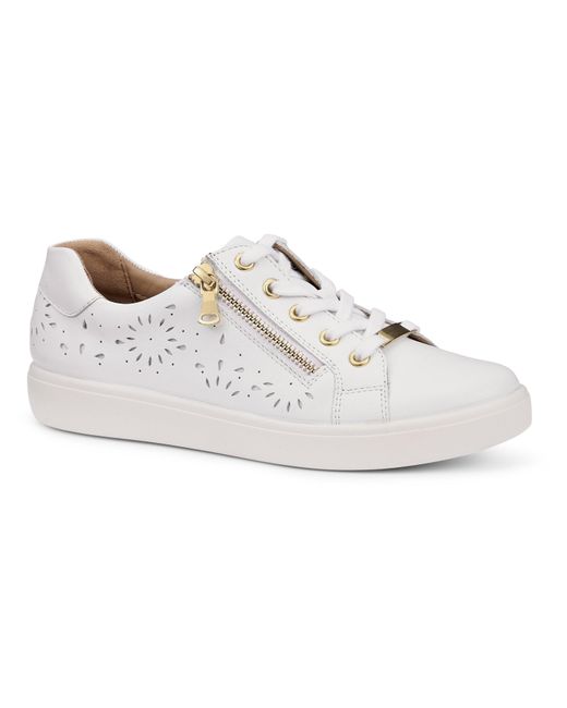 Hotter White Wonder Wide Trainers