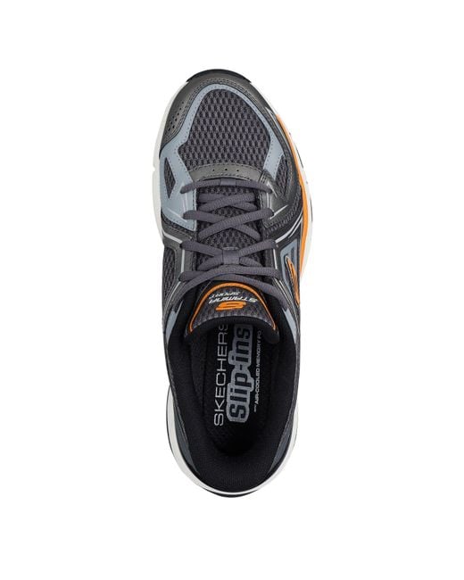 Skechers Blue Slip-Ins Metallic Overlay Mesh Snea Slip On Runners for men