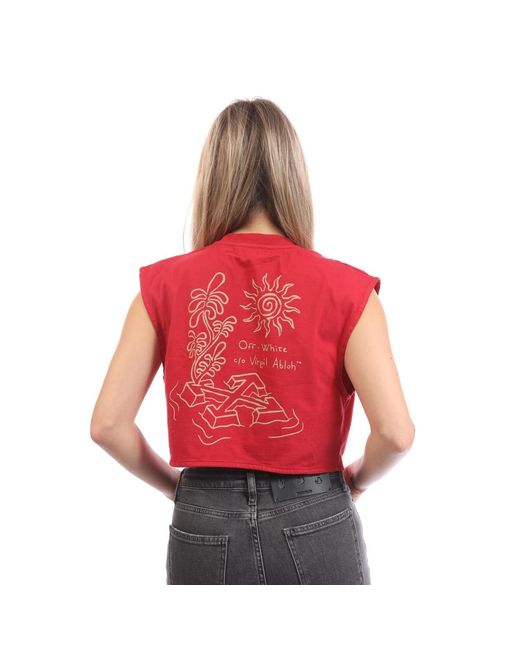 Off-White c/o Virgil Abloh Red Arrow Crop Top