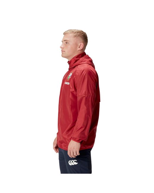 Canterbury Red British And Irish Lions 2024 Lightweight Rain Performance Rugby Jacket for men