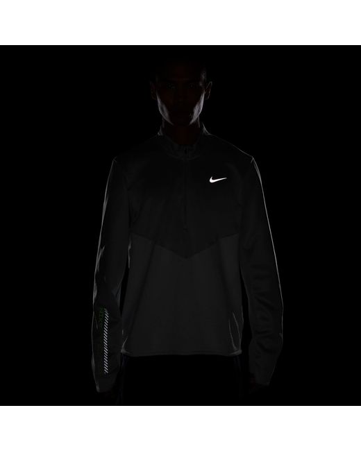 Nike Gray Long Sleeve Performance Running Top for men