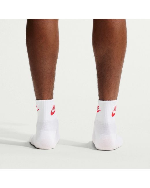 Nike White Everyday Essential Ankle Socks (3 Pairs)