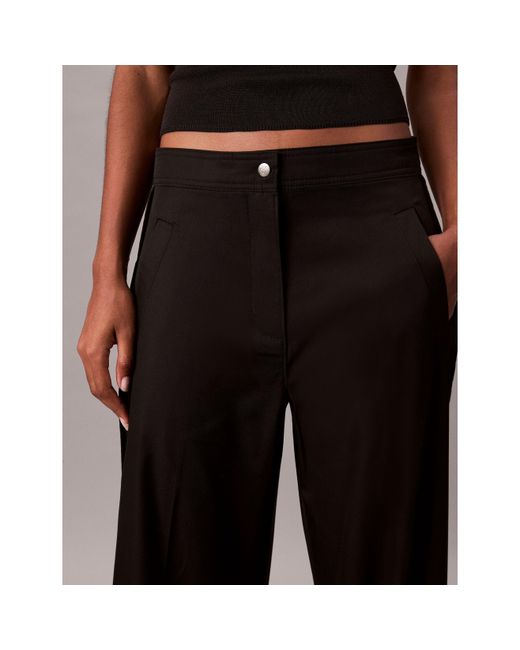 Calvin Klein Black Wide Leg Trousers