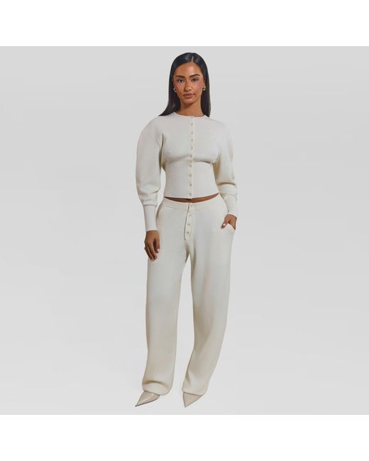 Mars the Label Gray Button Knitted Trousers