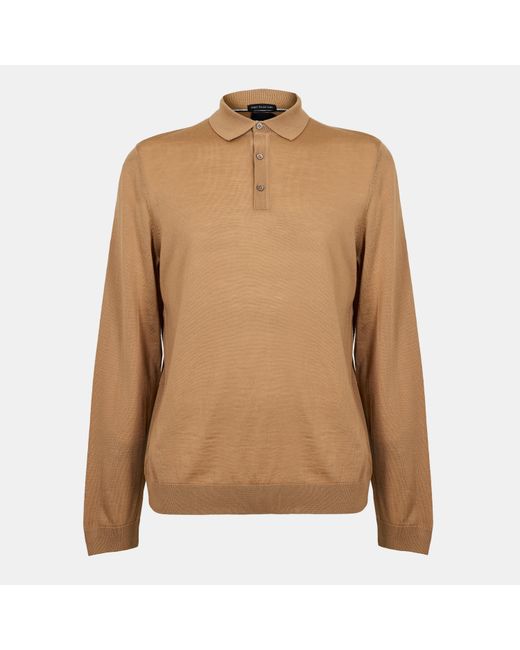 Boss Brown Lancione Long-Sleeve Polo for men