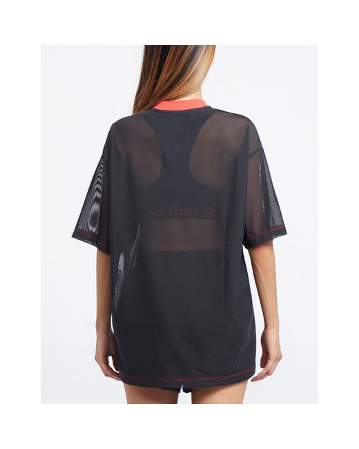 Red Run Black Inky Oversized Net T-Shirt