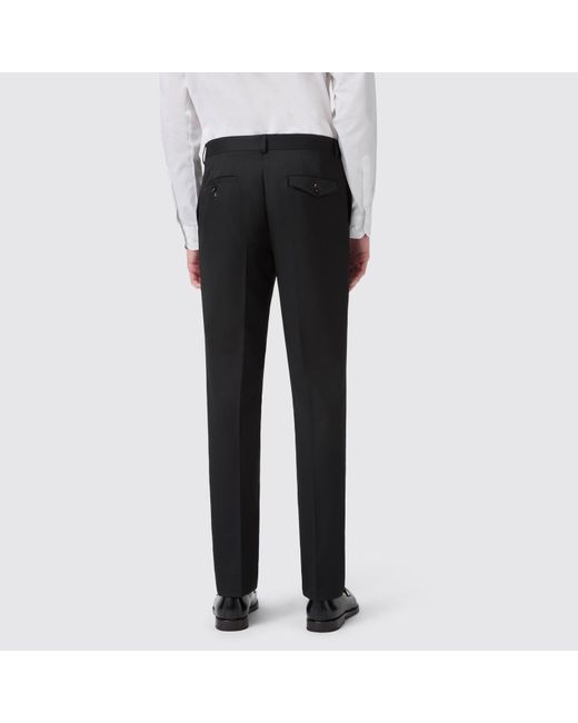 Twisted Tailor Black Ellroy Slim Fit Trousers for men