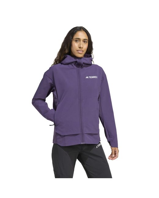 Adidas Purple Terrex Multi Hiking Softshell Jacket