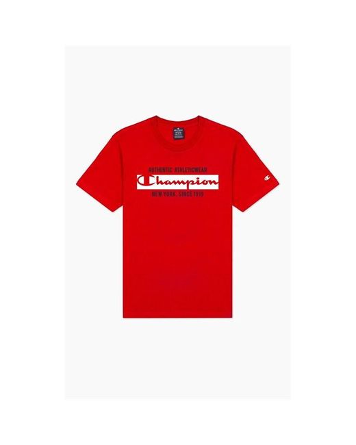 Champion Red Crew Tee Sn99 for men