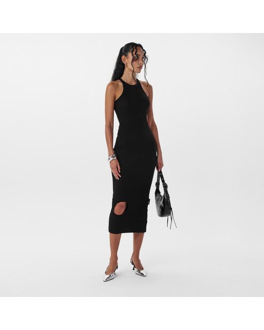 Off-White c/o Virgil Abloh Black Off Off Ribbed Dress