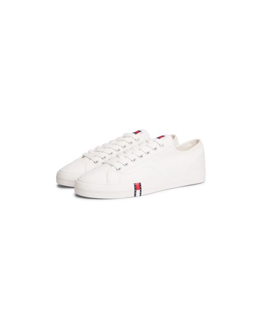 Tommy Hilfiger White Canvas Trainers for men