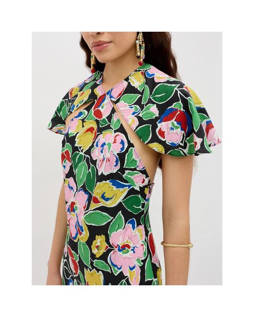 Rixo Green Aryella Dress Ld61