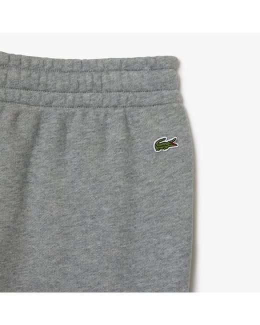 Lacoste Gray Straight Leg Embroidered Sweatpants