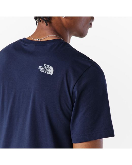 The North Face Blue Regular Fit Simple Dome T-Shirt for men