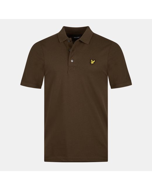 Lyle & Scott Green Basic Short Sleeve Polo Shirt for men