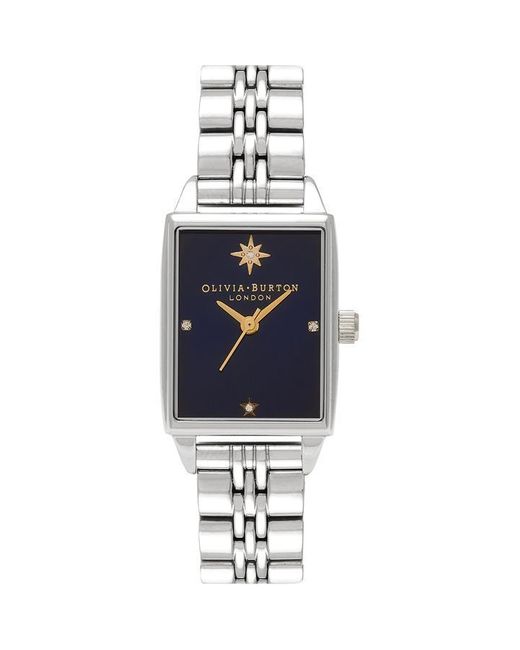 Olivia Burton Blue Celestial Black Mother Of Pearl Dial & Rose Gold Bracelet Watch